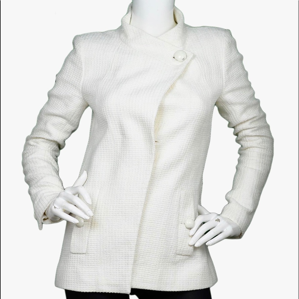 CHANEL Spring 2015 Ivory Wrap Jacket with pockets